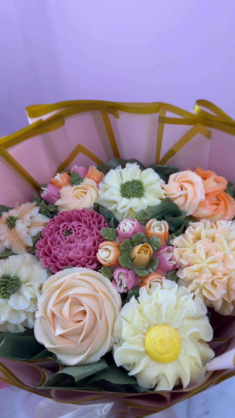 Buquê de Cupcakes Premium — detalhe